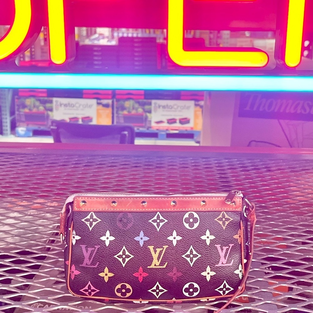 Louis Vuitton X Murakami Multicolore Pochette Noir - Picture 4 of 16